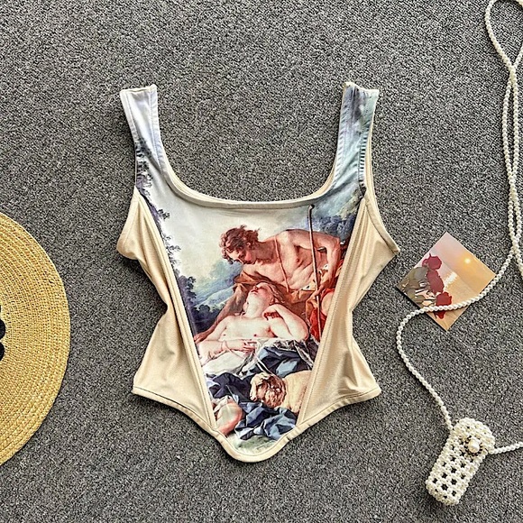 HP!✨Renaissance art boned corset top - Picture 12 of 16